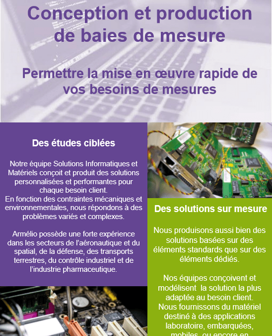 Votre solution baie de mesure, sur mesure